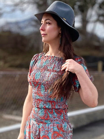 Tribal Eyelet Tiered Dress