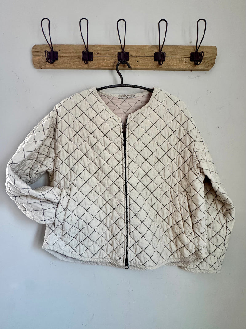 Cut Loose Quilted Parachute Bomber Jacket