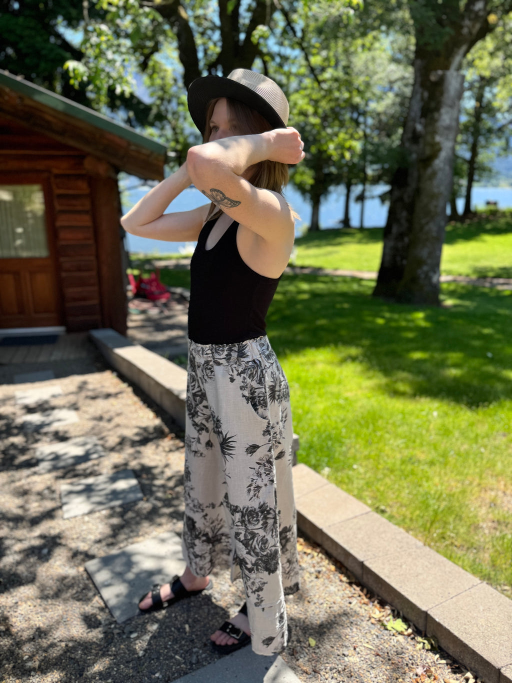 Coconut Blooms Wide Leg Pant