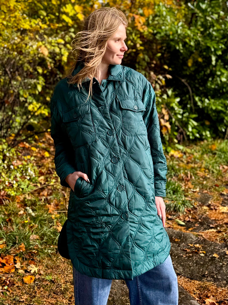 Tribal Teal Quilted Jacket