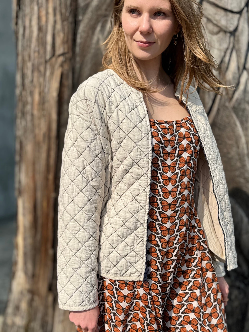 Cut Loose Quilted Parachute Bomber Jacket