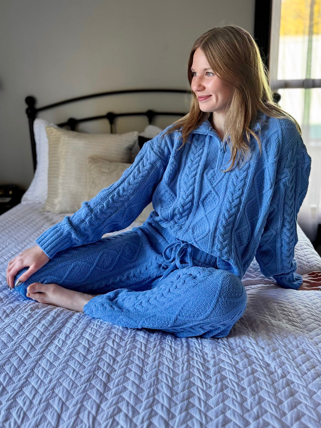 PJ Salvage L/S Chenille Cable Crew Lounge