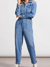 Denim Jumpsuit with Pockets