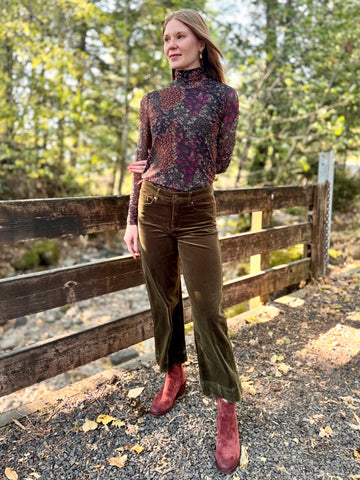 Tribal Plum Wine Crop Shacket