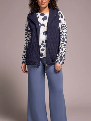 Tribal Hooded Zip-Front Vest