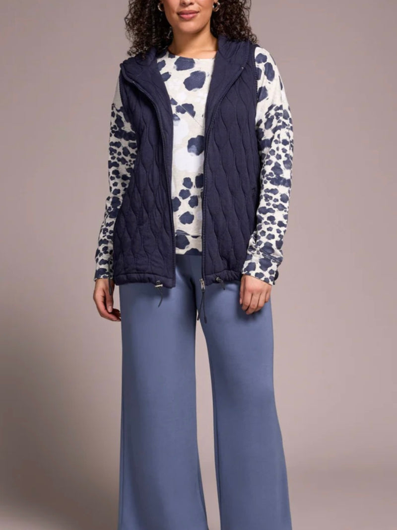 Tribal Hooded Zip-Front Vest