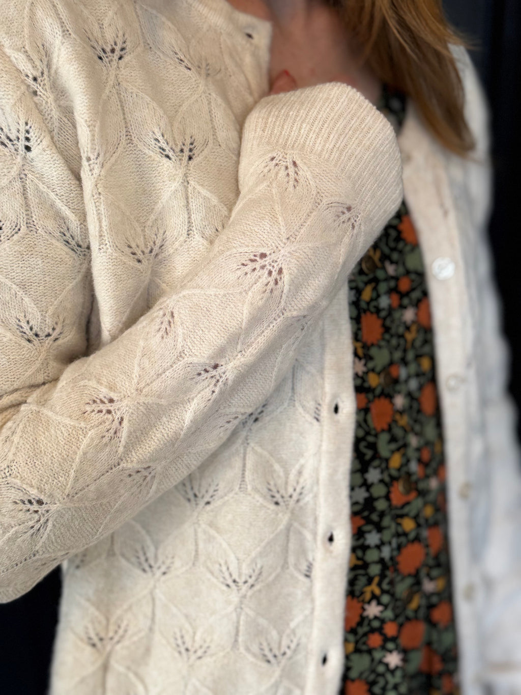 Cream Knitted Cardigan
