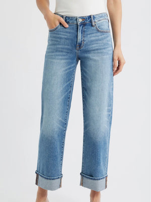 Hidden Ella Mid-Rise Wide Straight Jean