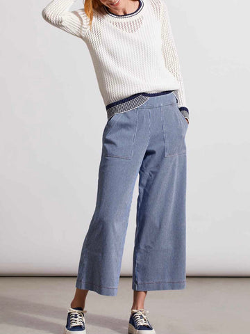 Sophia Wide Crop Jeans W/ Side embellishment