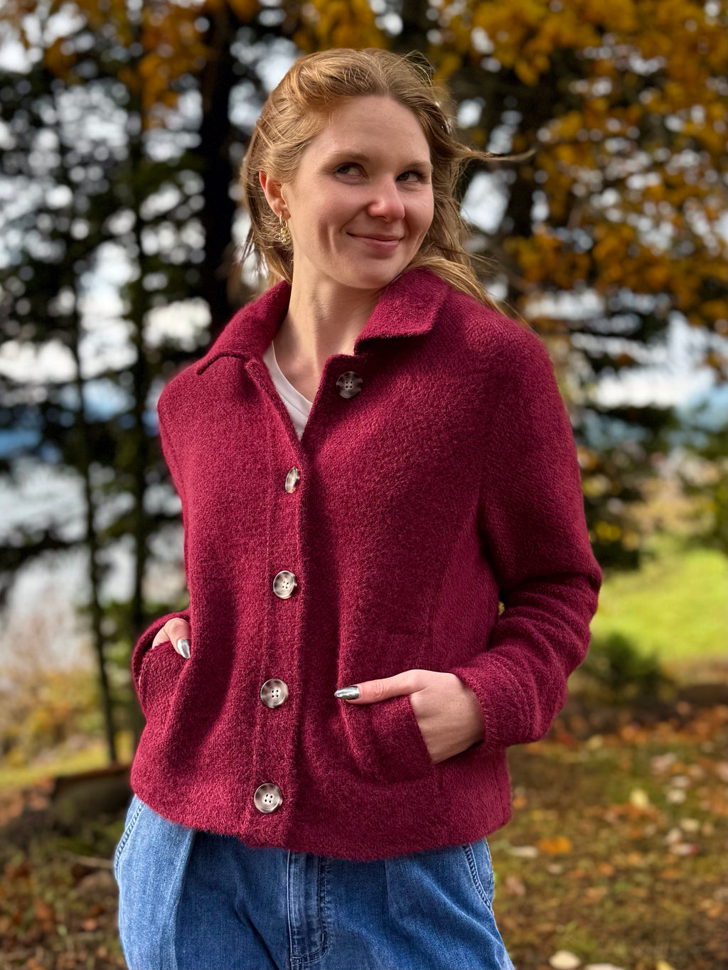 Tribal Button Front Lined Jacket