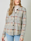 Check Patterned Sweater Jacket