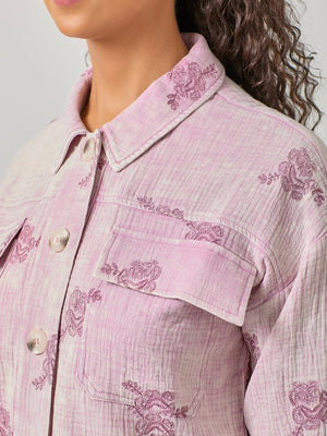Double Gauze Embroidery Jacket