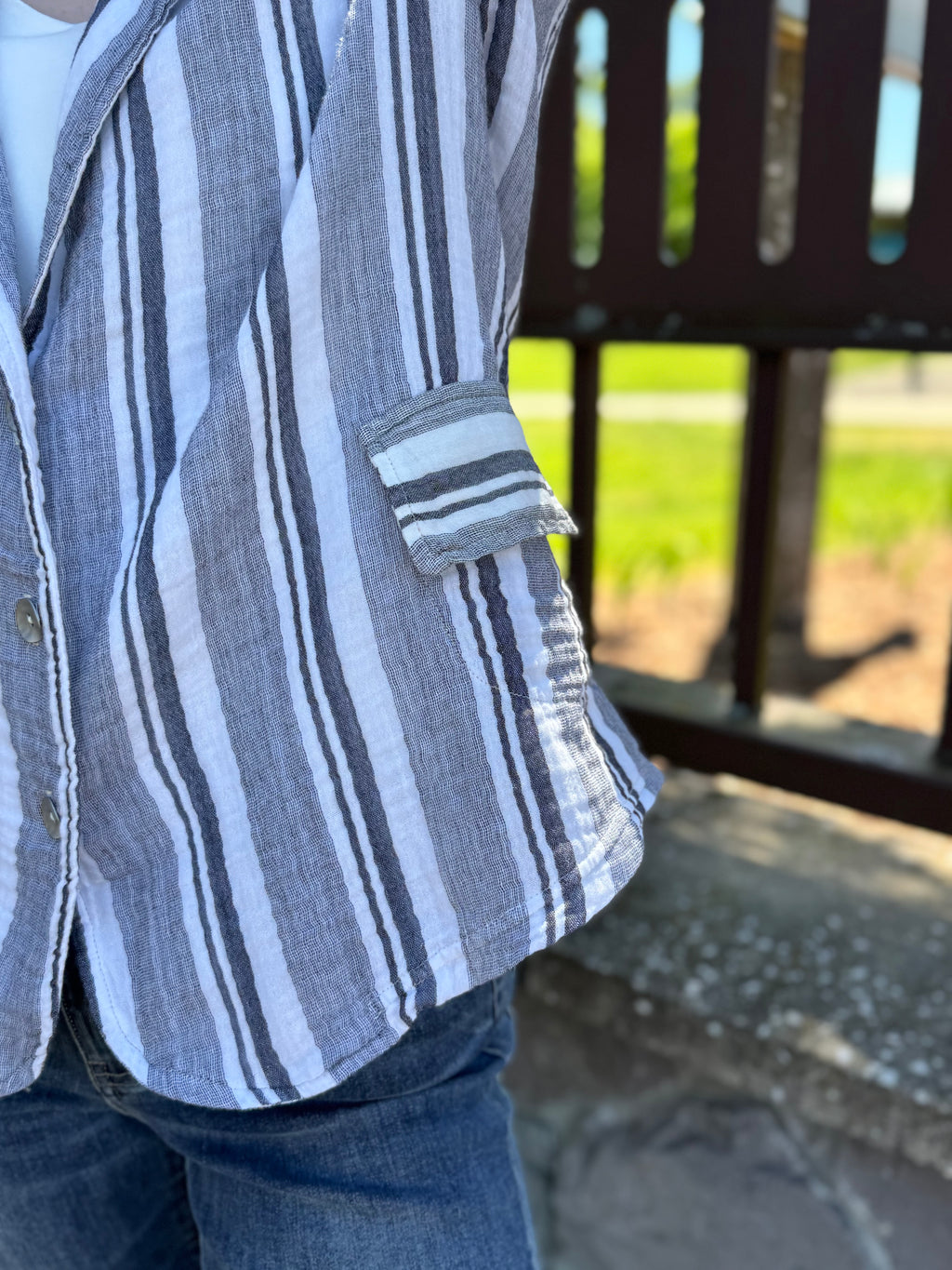 Black White Stripe Jacket