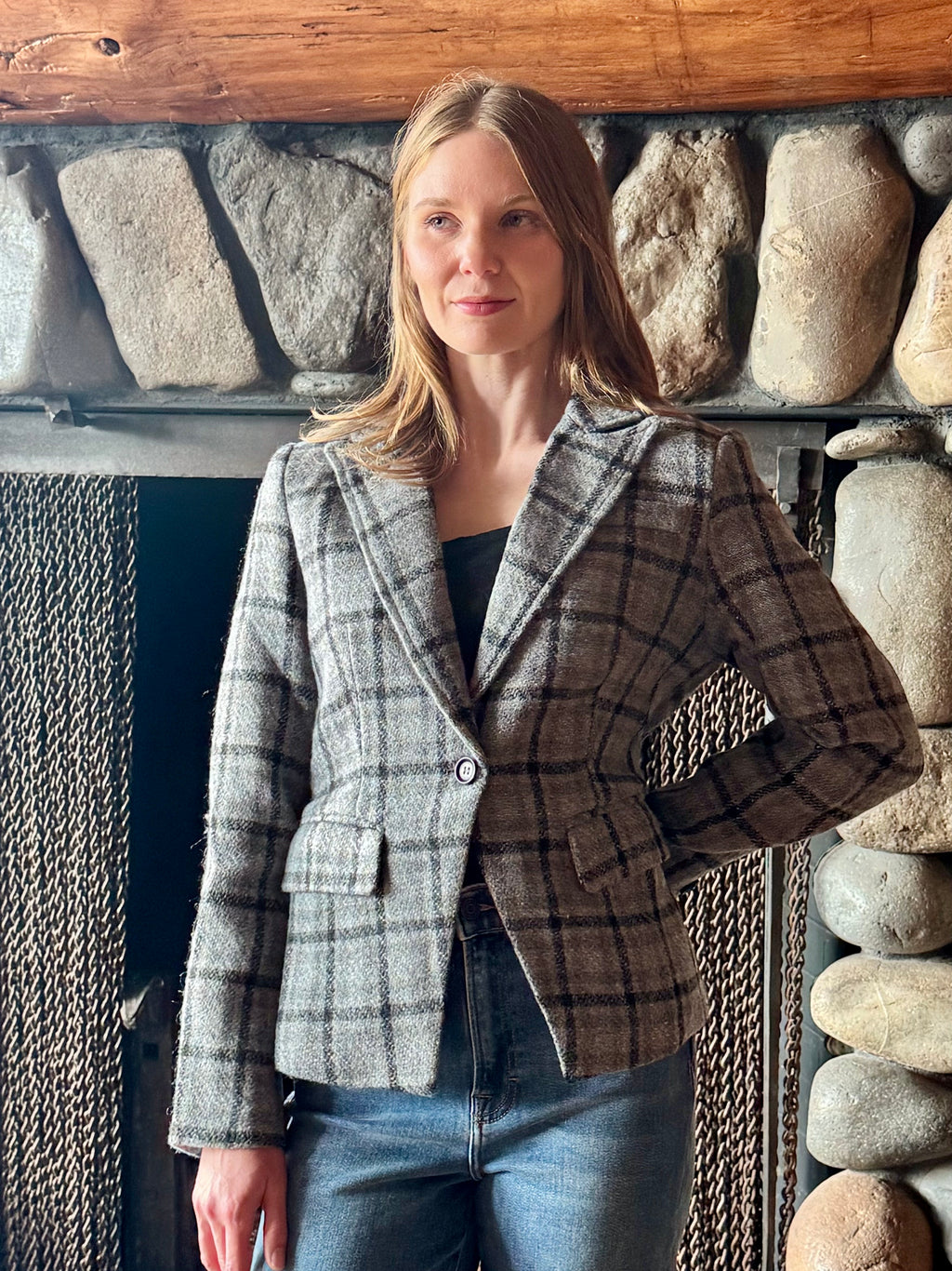 Plaid Blazer
