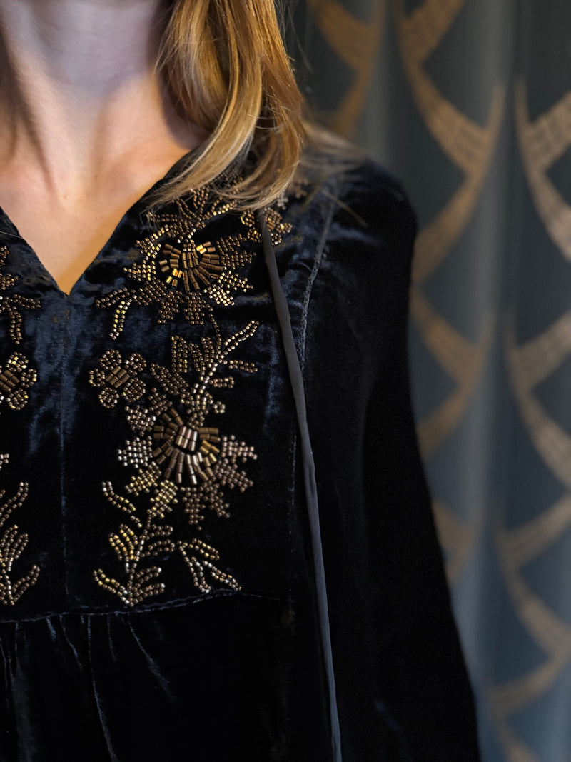 Johnny Was Velvet Prairie Blouse