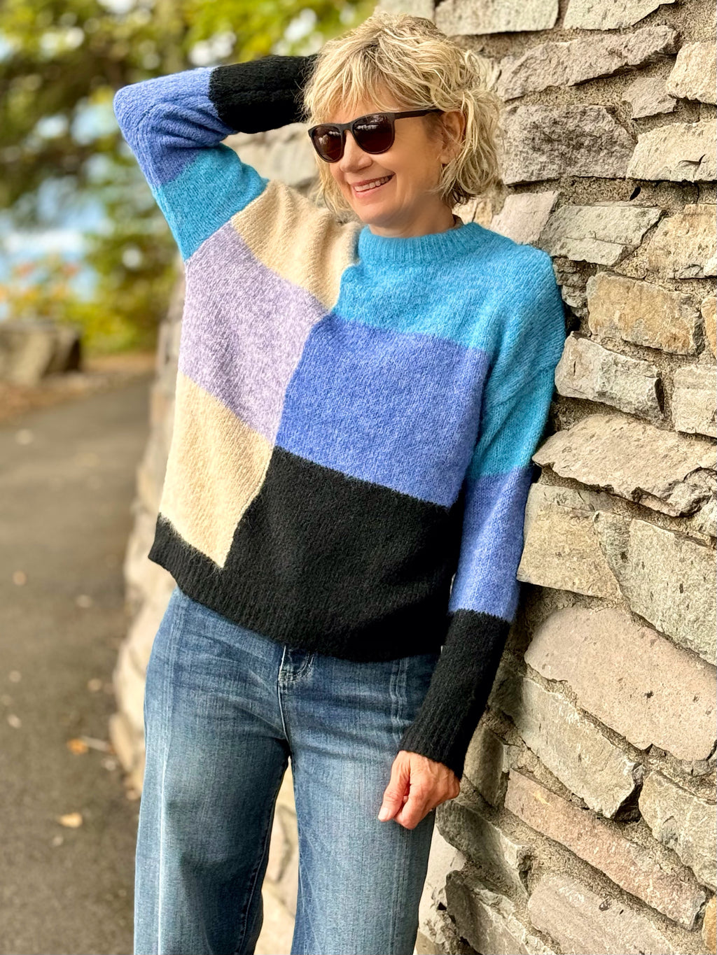 Colorblock Pullover Sweater