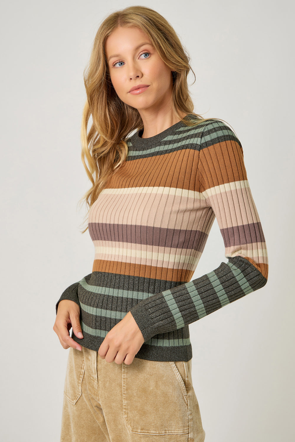 Color Block Striped Sweater