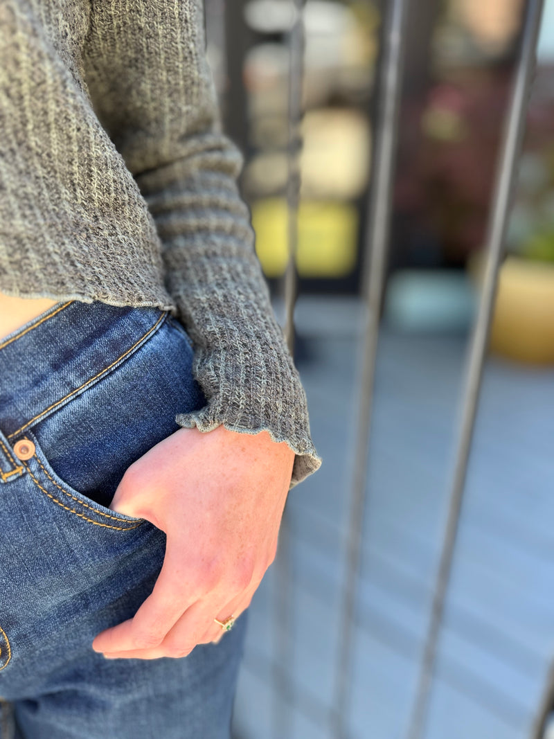 Curved Crop Sweater