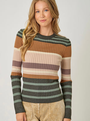 Color Block Striped Sweater