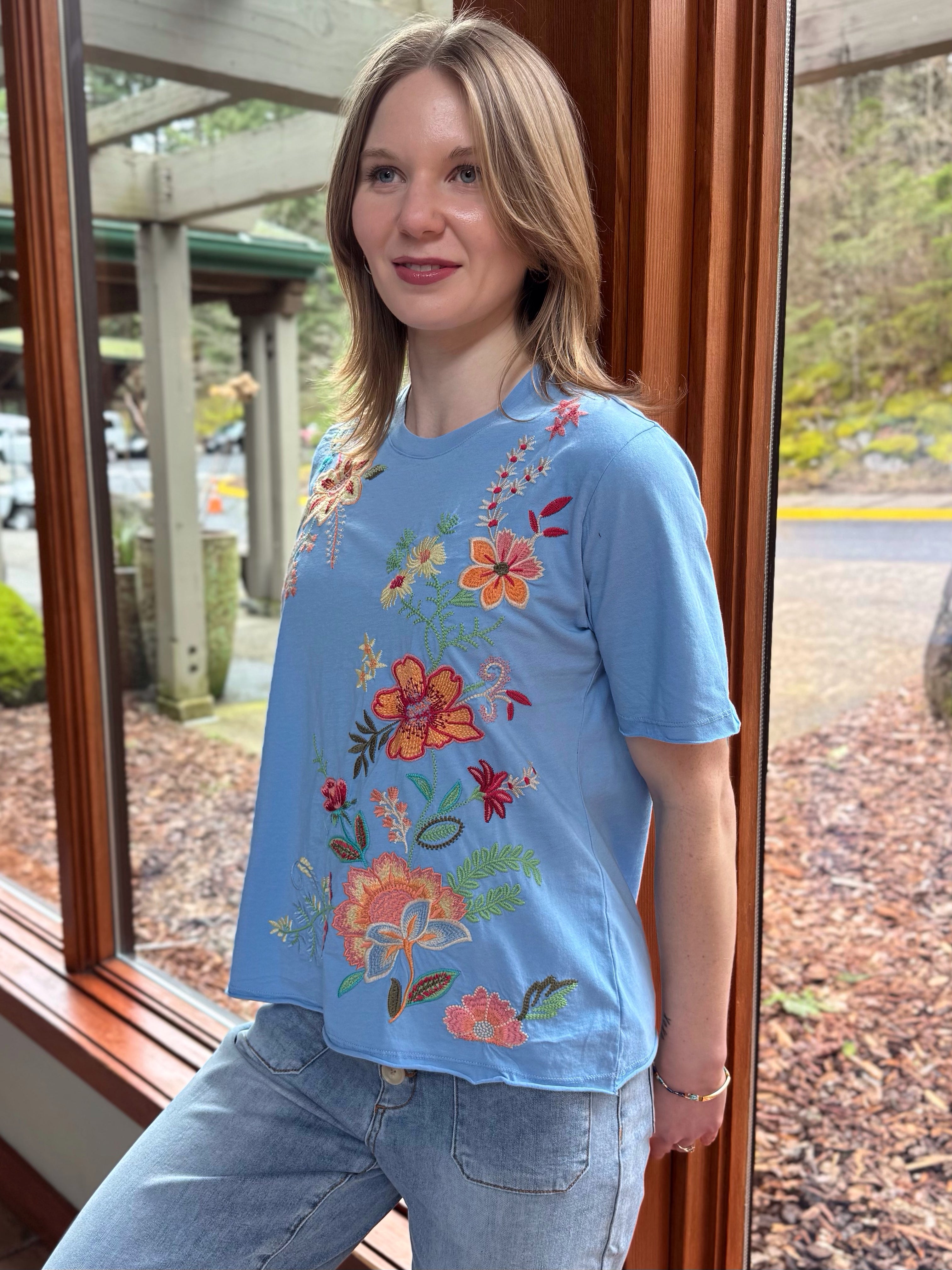 Johnny Was Raw Seam T-Shirt - Ishani – Out on a limb WA