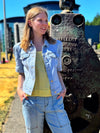Elbow Sleeve Denim Jacket
