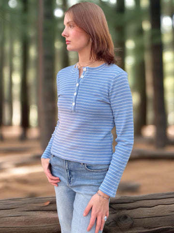 Henley Top with Buttons