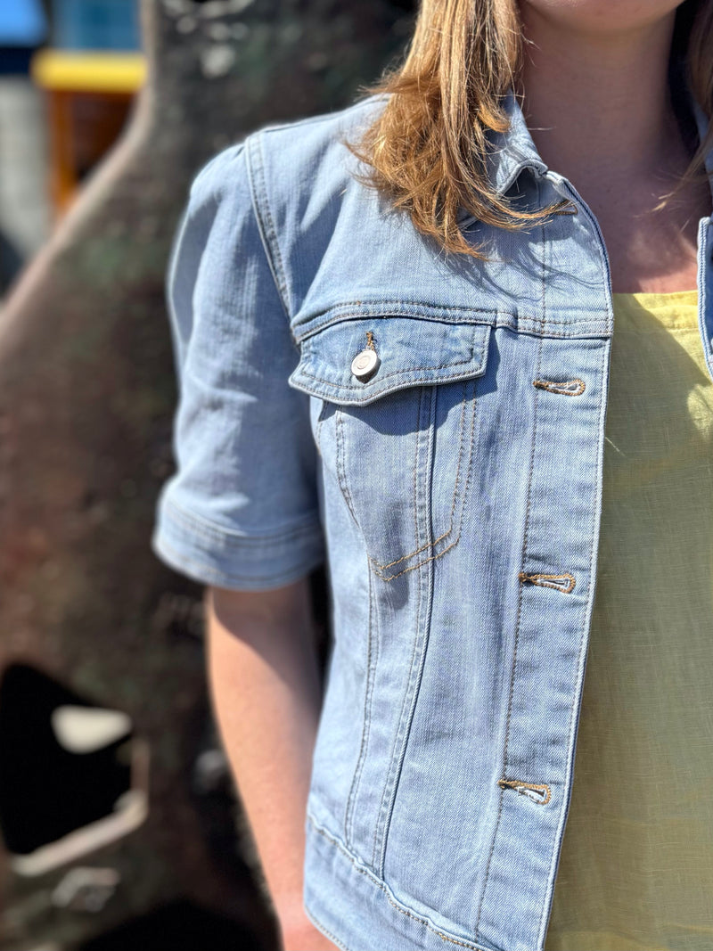 Elbow Sleeve Denim Jacket