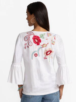 Johnny Was Ruffle Sleeve T-Shirt