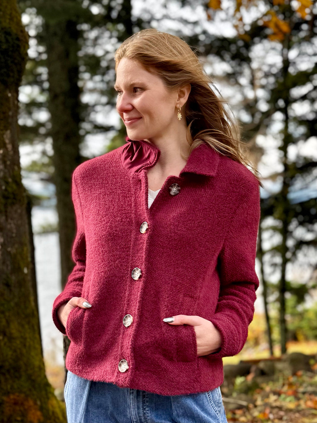 Tribal Button Front Lined Jacket