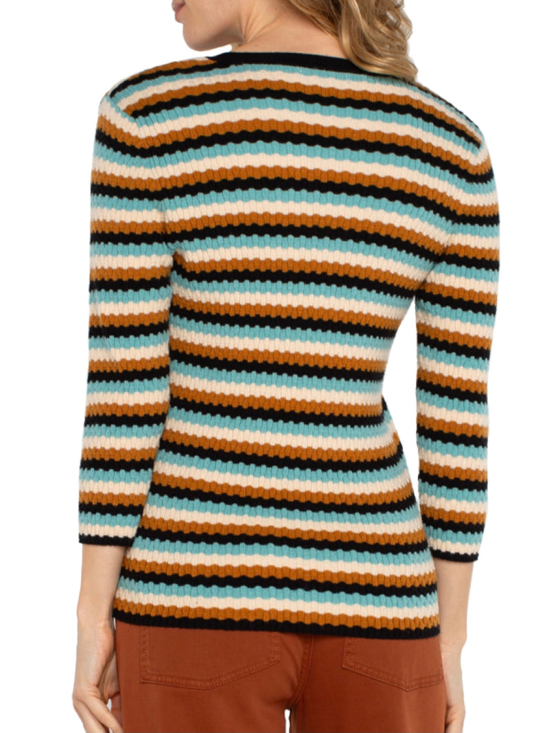 Striped V-Neck Sweater