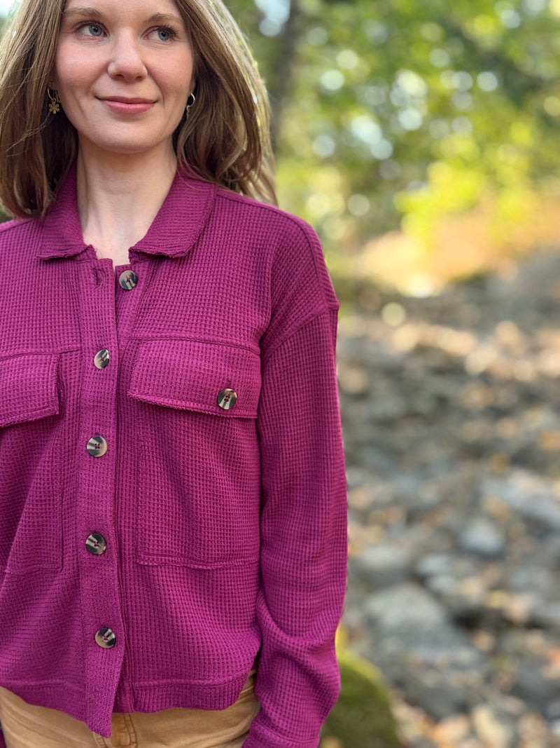 Tribal Plum Wine Crop Shacket