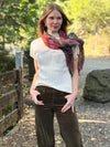 Tribal Dolman Cotton Mock Neck Sweater