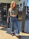 Curved Crop Sweater