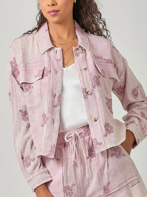 Double Gauze Embroidery Jacket