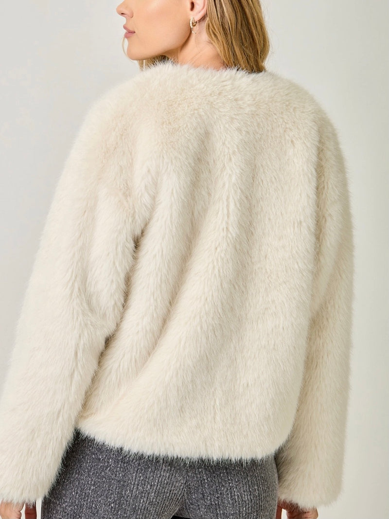 Faux Fur White Jacket