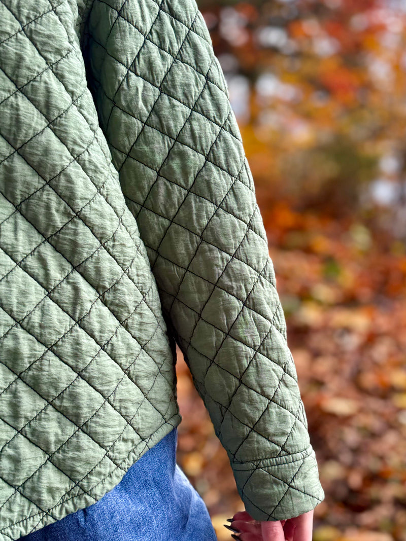 Quilted Parachute Shirt Jacket