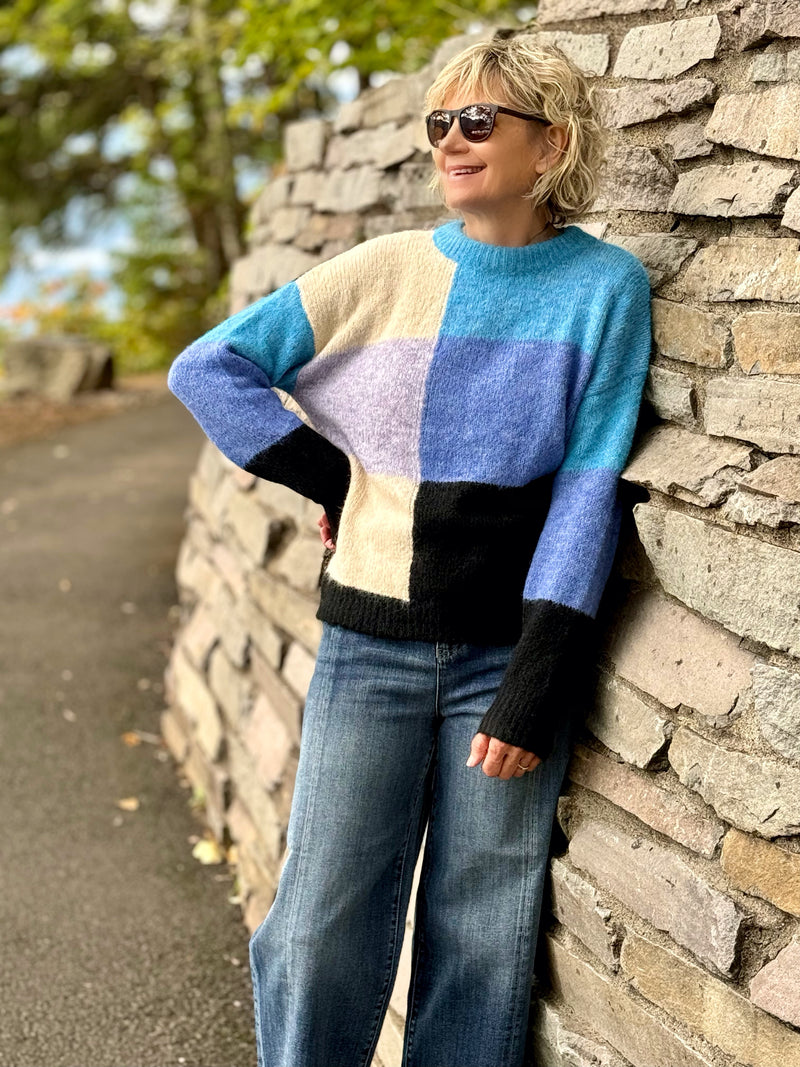 Colorblock Pullover Sweater