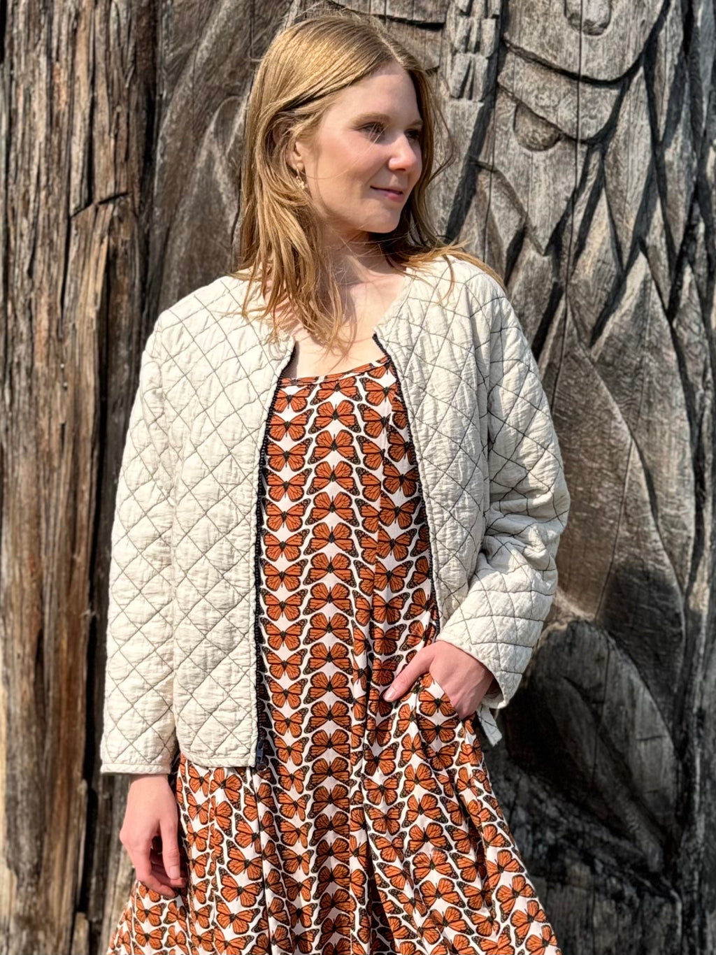 Cut Loose Quilted Parachute Bomber Jacket