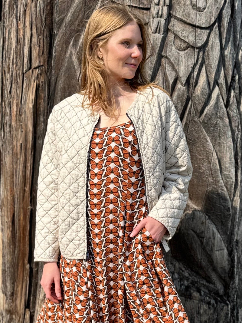 Cut Loose Quilted Parachute Bomber Jacket