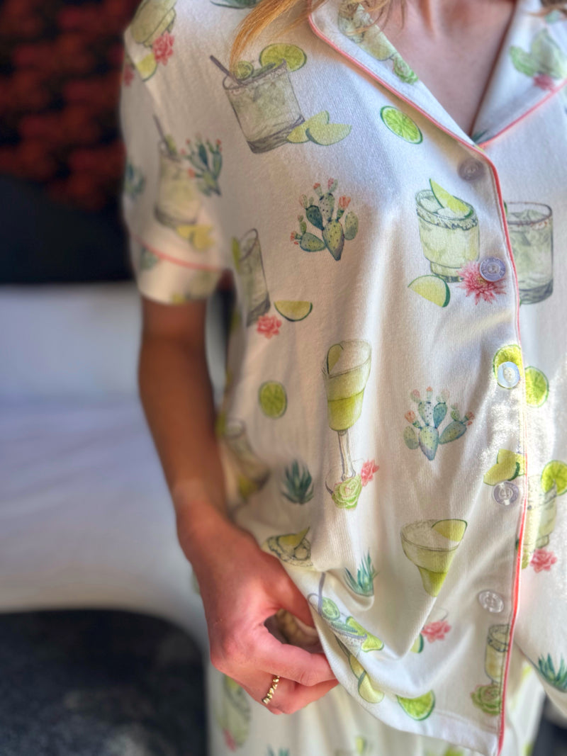 PJ Salvage Top and Headband Lime Set