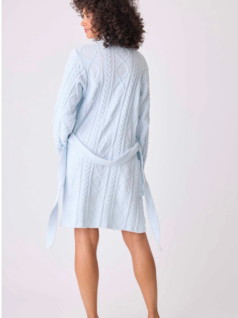 PJ Salvage Chenille Cozy Cable Shawl Collar Robe