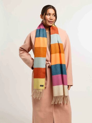 Fraas Tweedy Lurex Bias Scarf