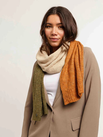 Fraas Tweedy Lurex Bias Scarf