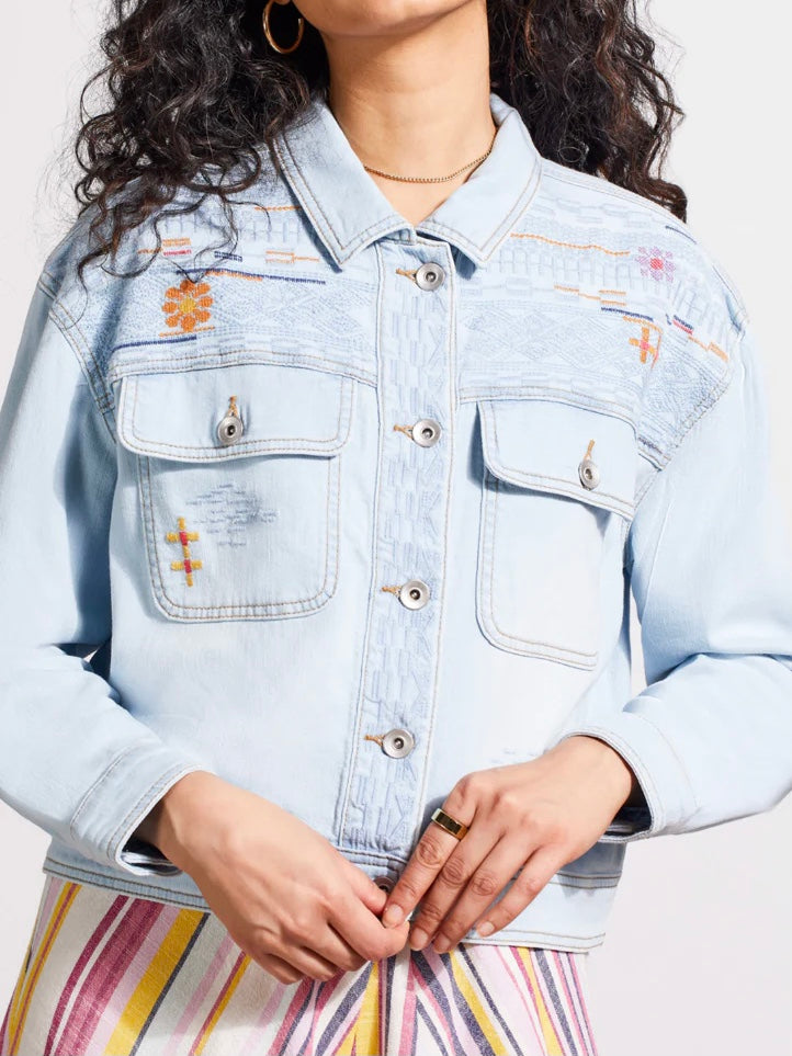 Frozenberry Embroidered Jean Jacket