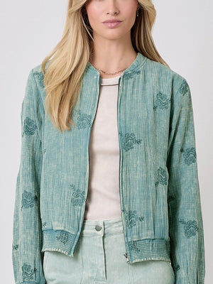 Embroidered Bomber Jacket