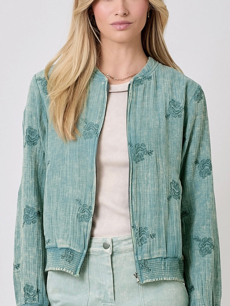 Embroidered Bomber Jacket