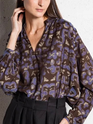 Abstract Floral Blouse