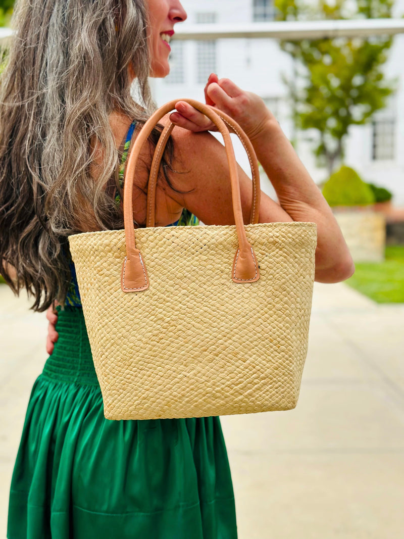 Pianina Small Straw Basket Bag