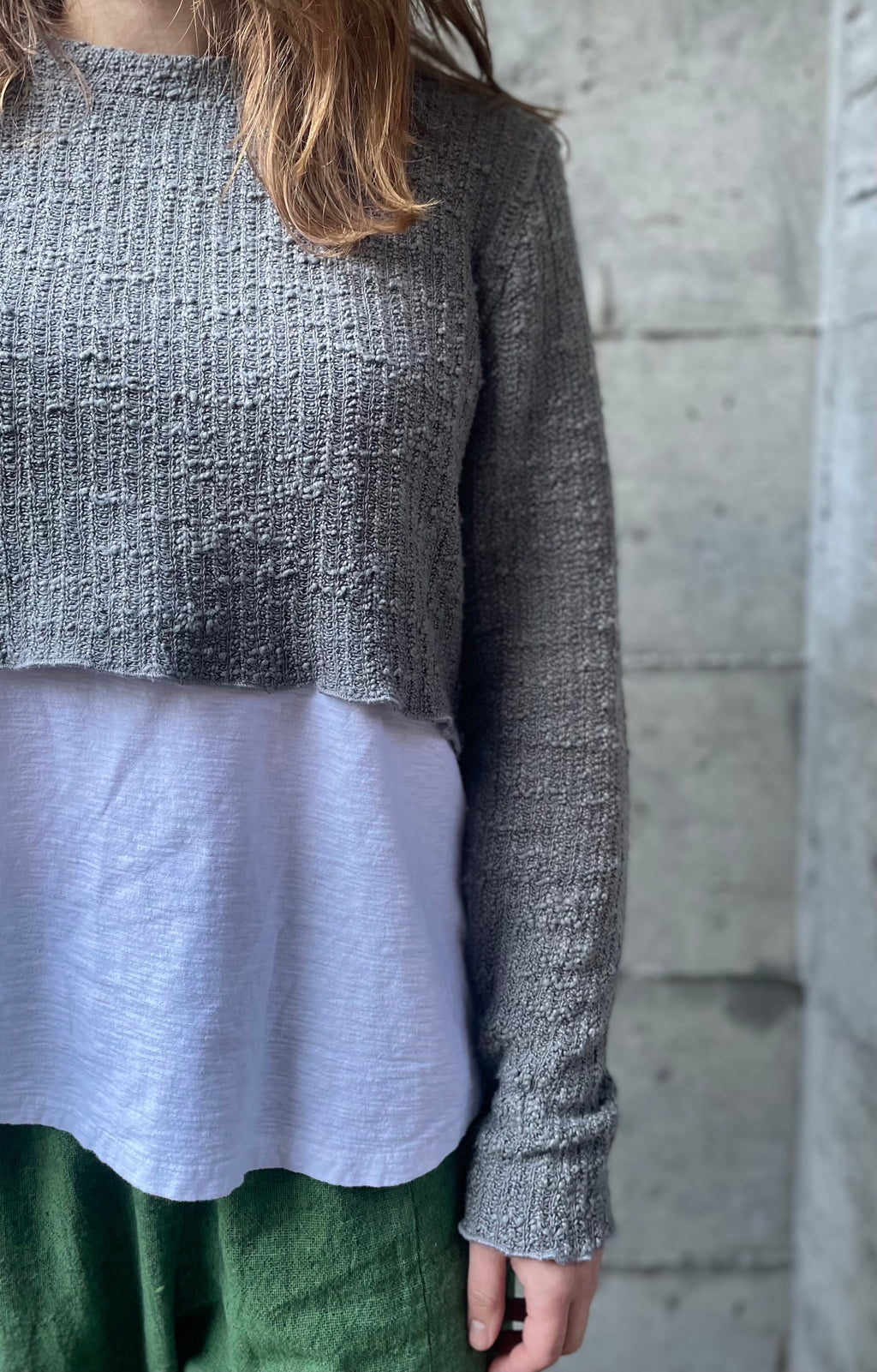 Curved Crop Sweater