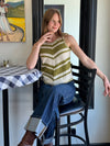 Tribal Crew Neck Racer Back Sweater